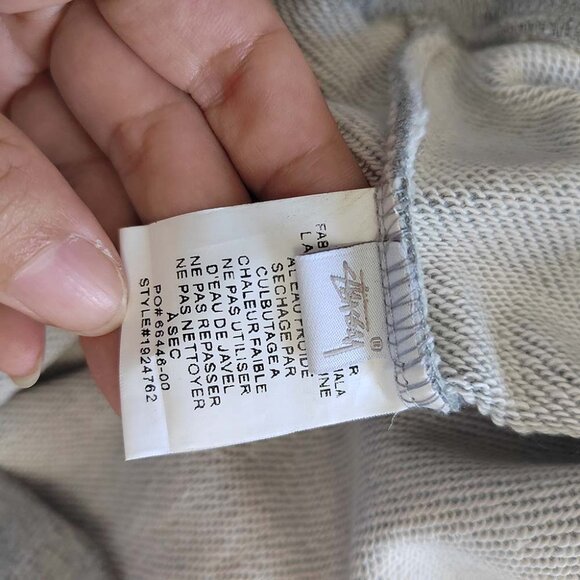 Stussy Logo 8 Ball Hoodie - Grey - Picture 2 of 12